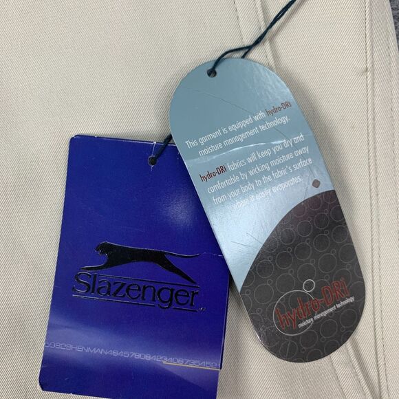 Slazenger Golf Shorts Mens 34 Beige High Rise Quick Dry Performance Hydro Dri - Picture 5 of 13